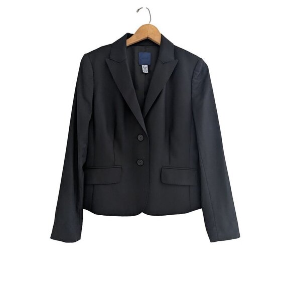 J. Crew 2 Button Black Academia Classic Minimalist Blazer - Picture 1 of 9